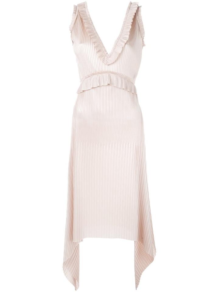 Givenchy Technical Pleated Dress, Women's, Size: 36, Nude/neutrals, Triacetate/acetate/silk/polyester