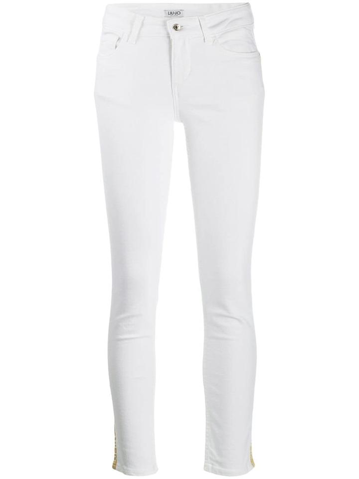 Liu Jo Skinny Jeans With Gold-tone Stripe - White