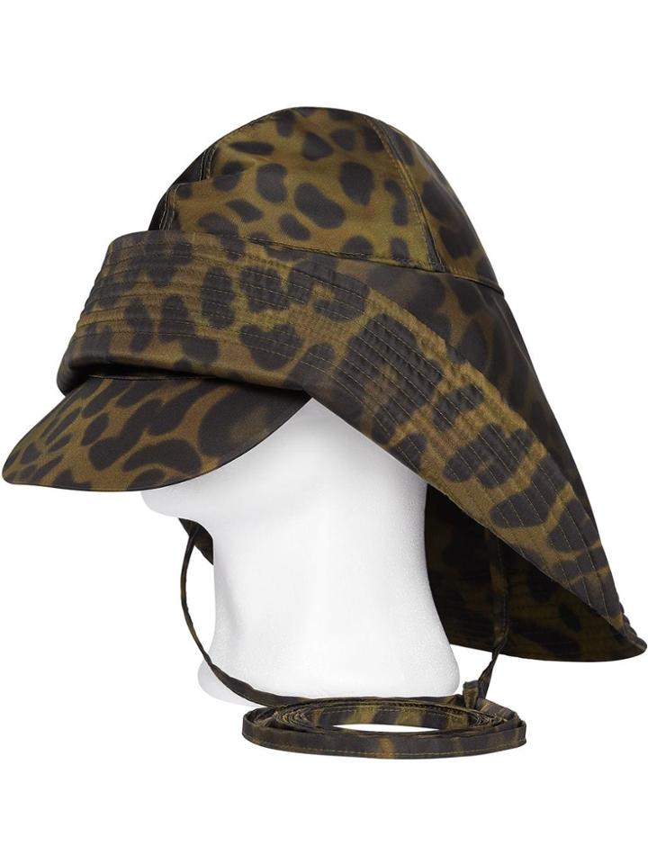 Burberry Animal Print Rain Hat - Green
