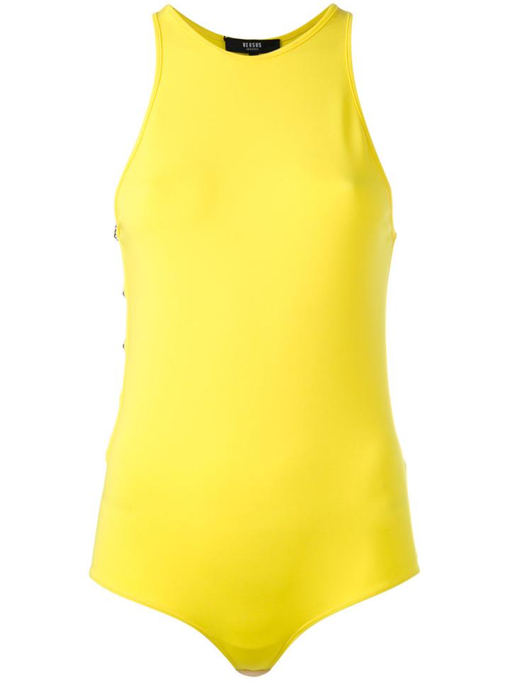 Versus Cut-out Detail Bodie, Women's, Size: 42, Yellow/orange, Viscose/polyamide/spandex/elastane