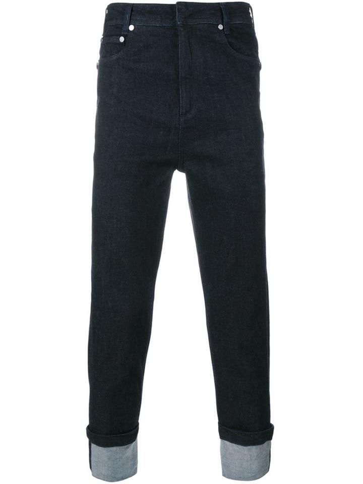 Neil Barrett Cuffed Jeans, Men's, Size: 31, Blue, Cotton/polyurethane