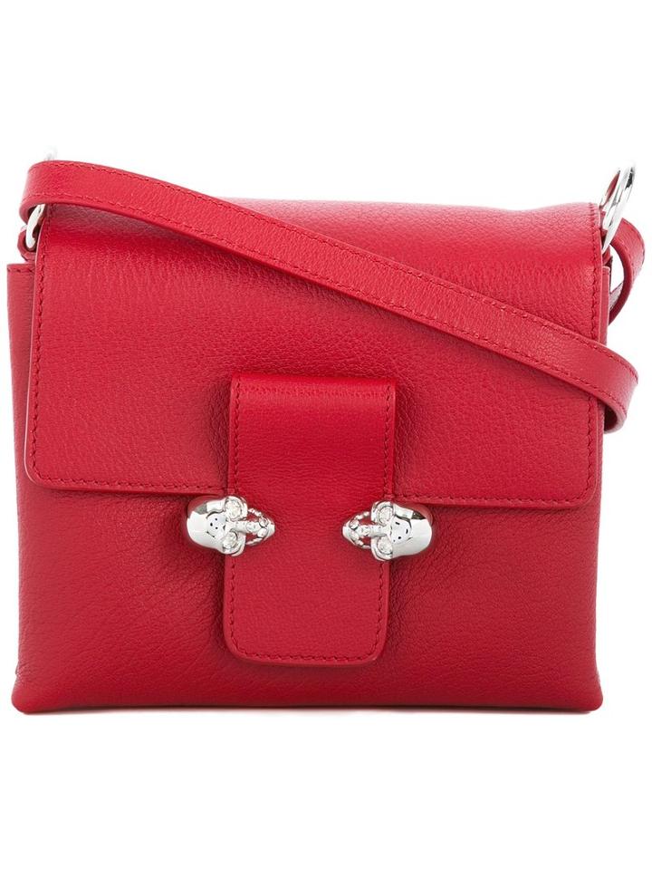Alexander Mcqueen - Twin Skull Satchel - Women - Buffalo Leather - One Size, Women's, Red, Buffalo Leather