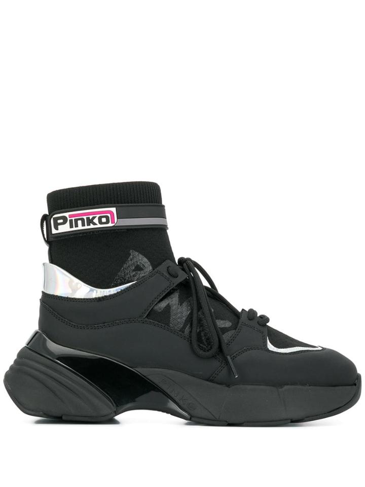 Pinko Sock Style Sneakers - Black