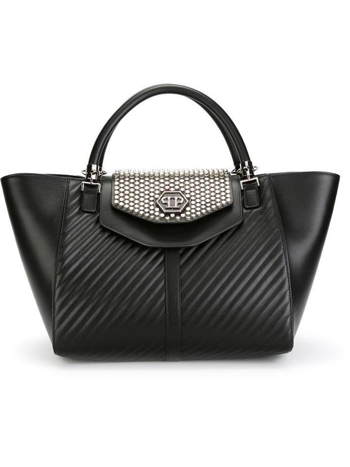 Philipp Plein Rainy Day Tote, Women's, Black, Goat Skin