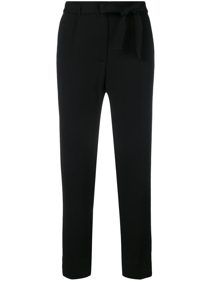 Mauro Grifoni Skinny Cropped Trousers - Black