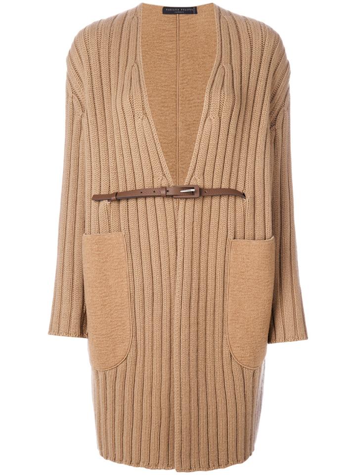 Fabiana Filippi Belted Cardi-coat - Brown