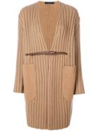 Fabiana Filippi Belted Cardi-coat - Brown