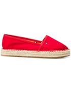 Tommy Hilfiger Logo Patch Espadrilles - Red
