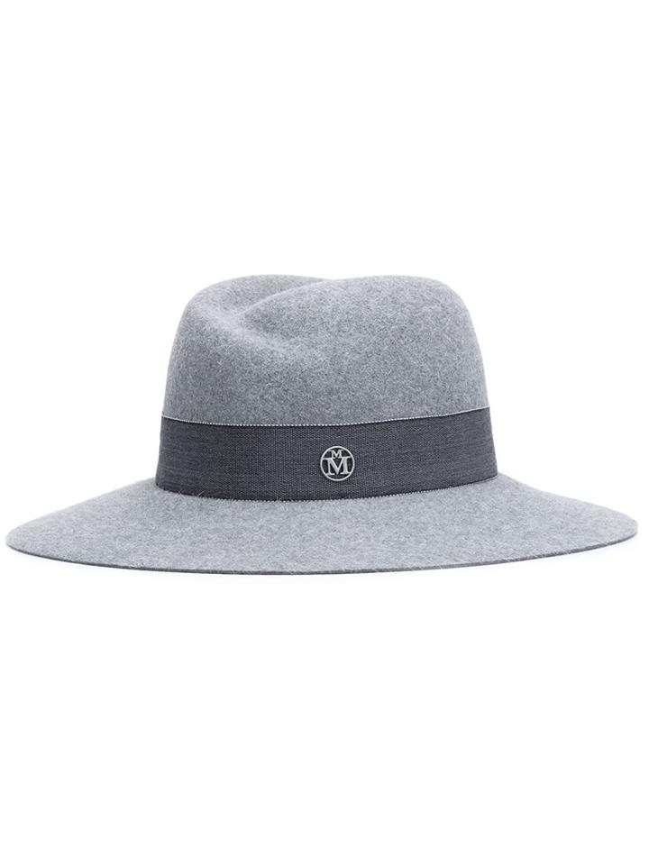 Maison Michel Felt Hat, Women's, Size: Small, Grey, Cotton/rabbit Felt/viscose