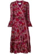 Alexis Marcas Flower Print Dress - Pink