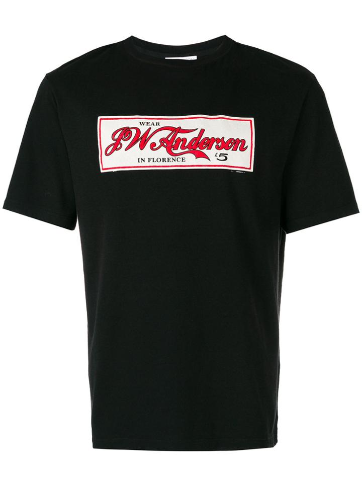 Jw Anderson Wear Jw In Florence Printed T-shirt - Black
