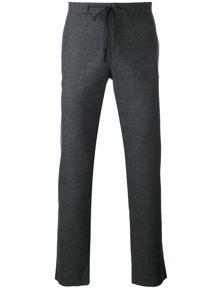Tailored Trousers - Men - Cotton/leather/wool - 46, Grey, Cotton/leather/wool, Maison Margiela