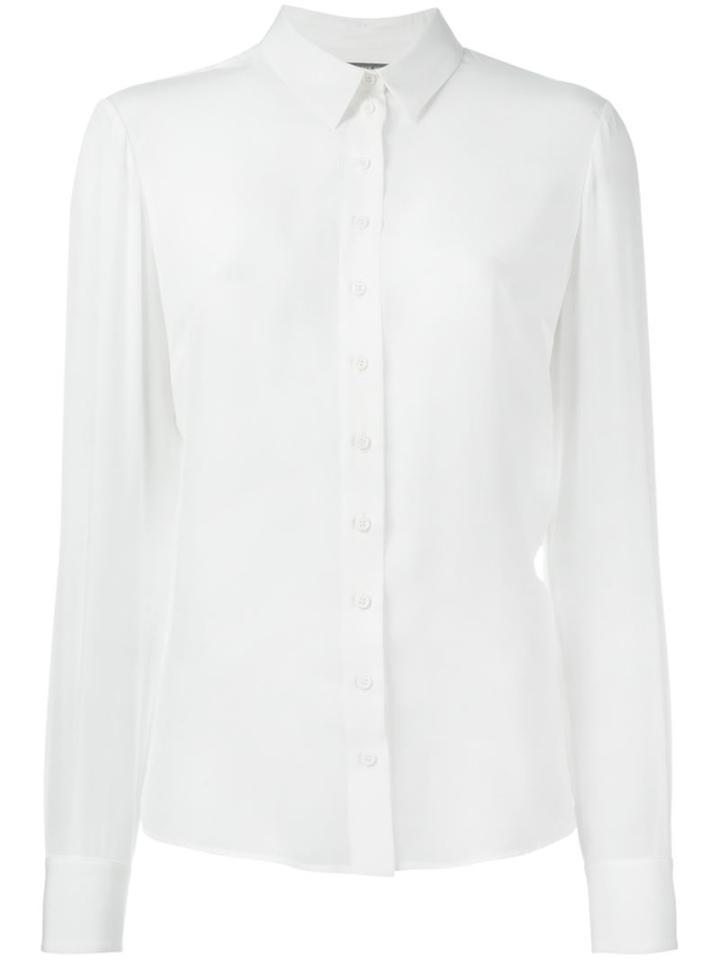 Alexander Mcqueen Pointed Collar Shirt, Women's, Size: 46, Nude/neutrals, Silk
