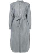 Cristaseya Striped Shirt Dress - Blue
