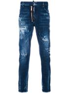 Dsquared2 Distressed Tidy Biker Jeans - Blue
