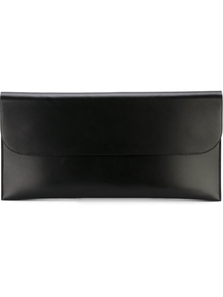 Isaac Reina Classic Flap Clutch, Women's, Black