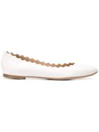 Chloé Lauren Ballerinas - White