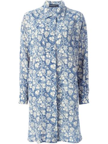 Louis Feraud Vintage Vine Print Shirt Dress
