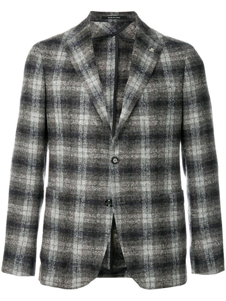 Tagliatore Woven Check Blazer - Grey