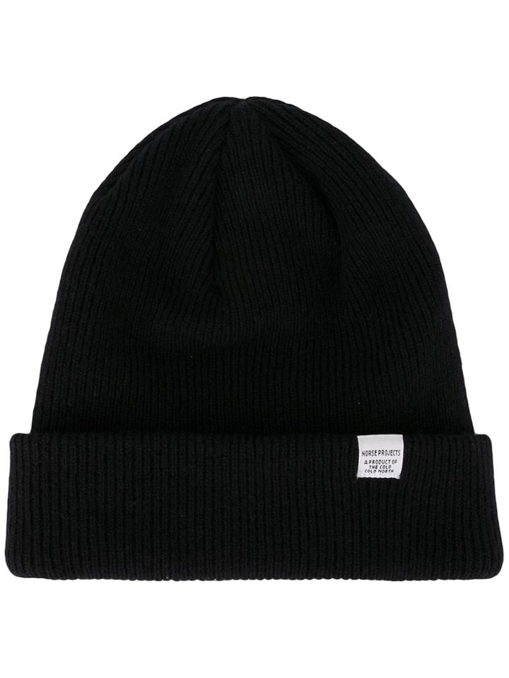 Norse Projects Knitted Beanie Hat - Blue