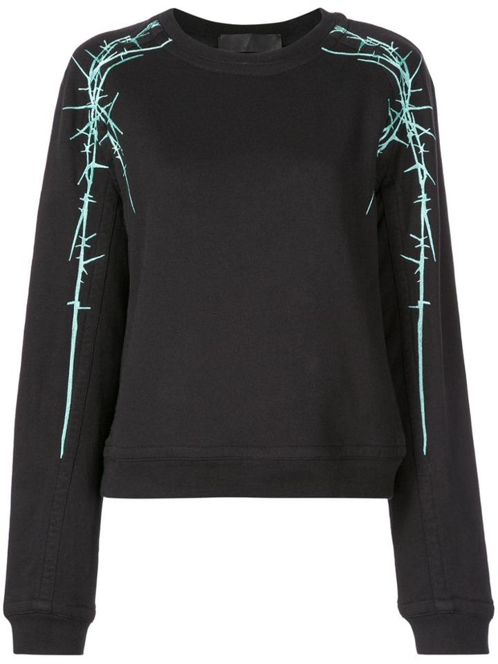 Haider Ackermann Barbed Wire Print Sweatshirt - Black