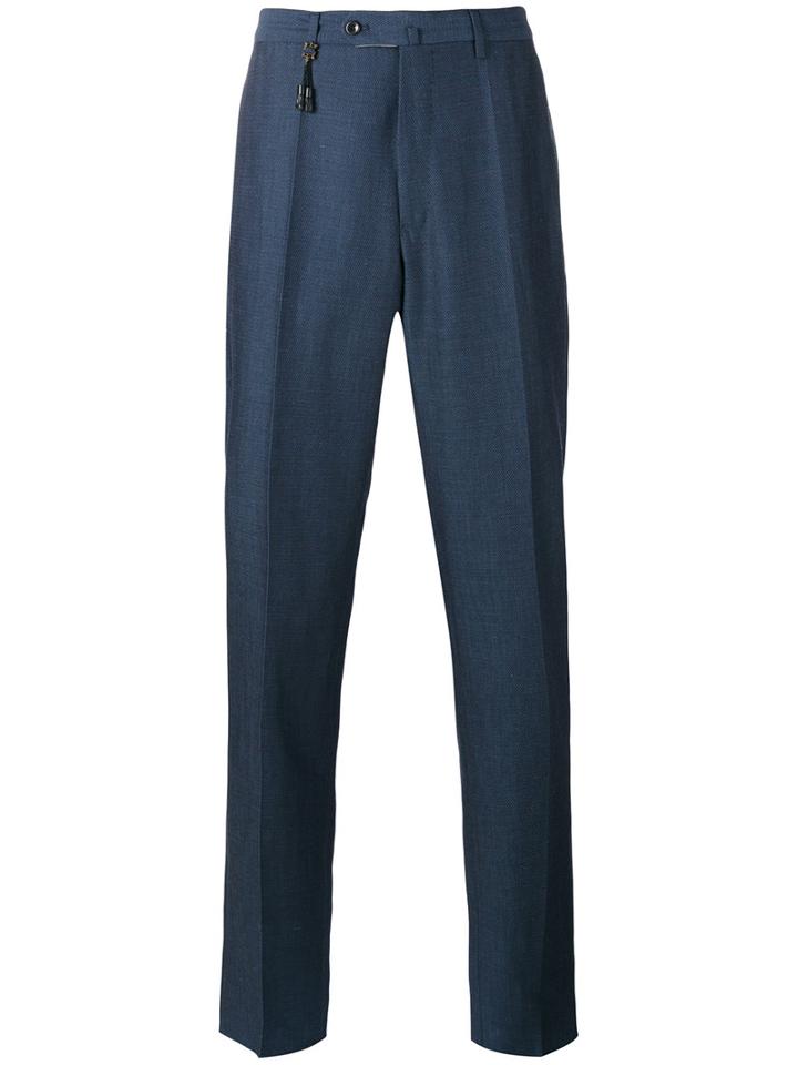 Incotex - Classic Tailored Trousers - Men - Linen/flax/wool - 48, Blue, Linen/flax/wool