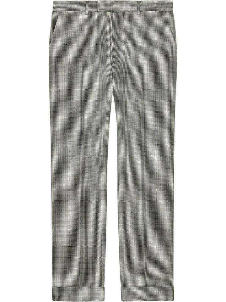 Gucci Houndstooth Wool Pant - Grey