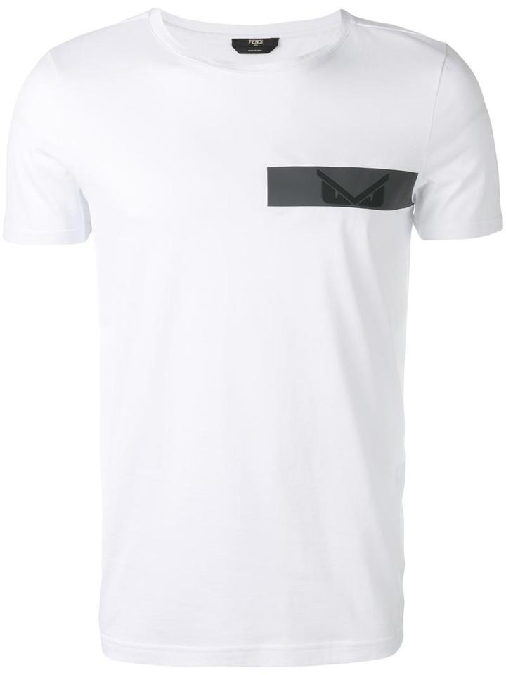 Fendi Bag Bugs T-shirt, Men's, Size: 50, White, Cotton