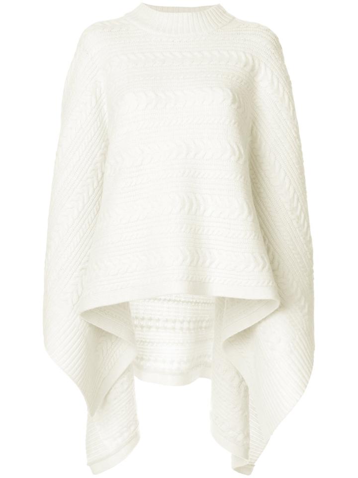 Michael Michael Kors Patterned Poncho - White
