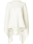 Michael Michael Kors Patterned Poncho - White