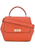 Bally - Flip Lock Shoulder Bag - Women - Calf Leather - One Size, Women's, Red, Calf Leather