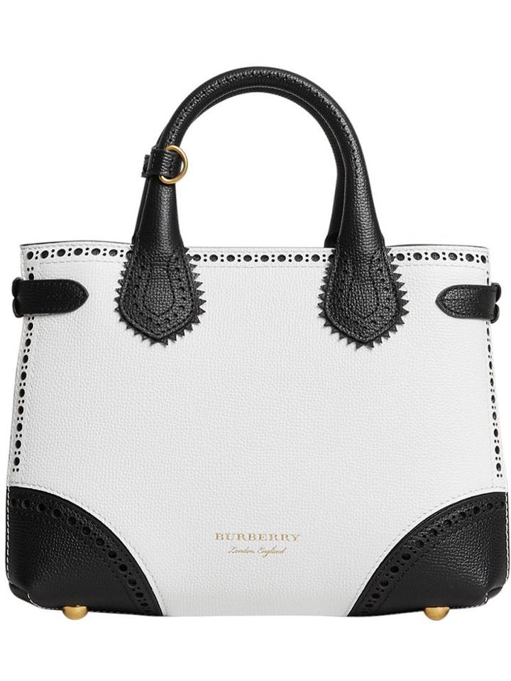 Burberry Small Banner Tote - White