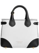 Burberry Small Banner Tote - White