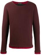 Issey Miyake Pre-owned 2000s Striped Lining Jumper - Red