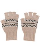 Maison Margiela Fingerless Knitted Gloves - Neutrals