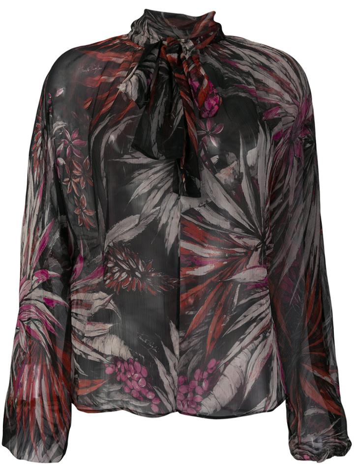 Fausto Puglisi Floral Print Blouse - Black