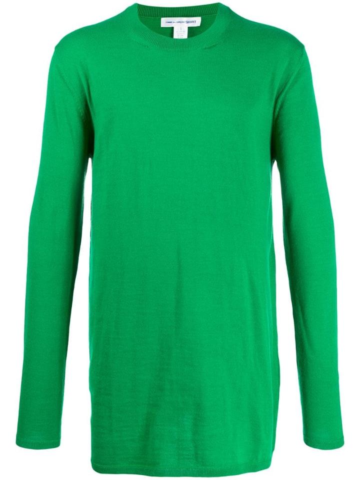 Comme Des Garçons Shirt Longline Jumper - Green