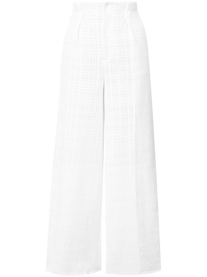Roland Mouret Cropped Tweed Culottes - White