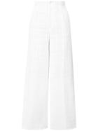 Roland Mouret Cropped Tweed Culottes - White