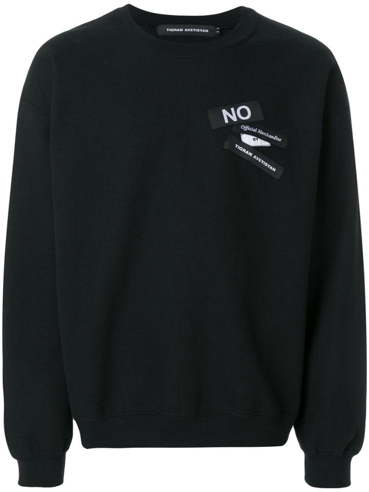 Tigran Avetisyan By Pavel An Patch Detail Sweatshirt - Black