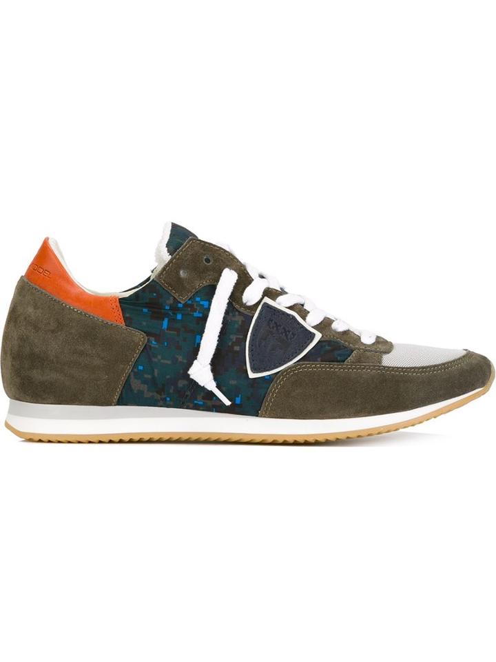 Philippe Model Tropez Sneakers, Men's, Size: 45, Blue, Suede/nylon/leather/rubber