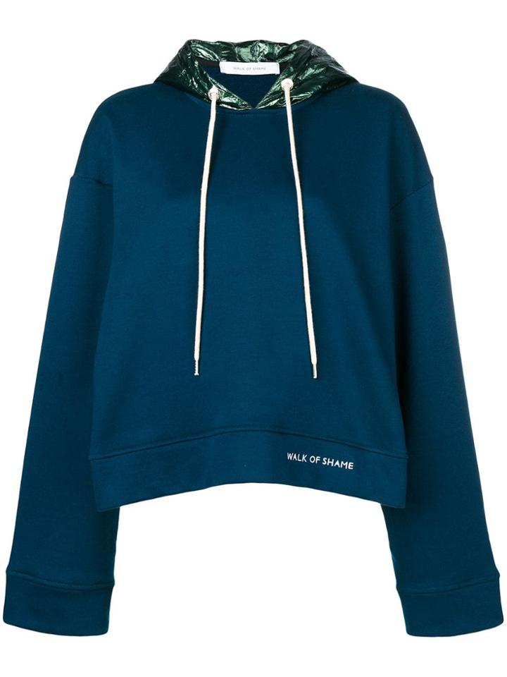 Walk Of Shame Boxy Hoodie - Blue