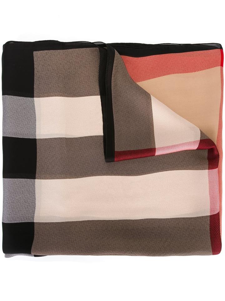 Burberry Classic Check Scarf, Women's, Nude/neutrals, Silk