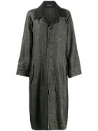 Yohji Yamamoto Distressed-detail Oversized Coat - Black