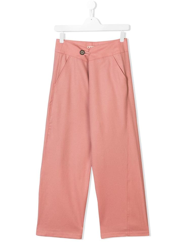 Marni Kids Teen Wide Legged Trousers - Pink & Purple