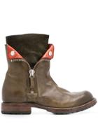 Moma Side Zipped Boots - Green