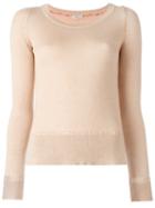 Etro Round Neck Jumper, Women's, Size: 38, Nude/neutrals, Cotton/cashmere