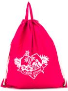 Maison Kitsuné Logo Drawstring Bag - Red