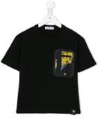 Young Versace Baroque Chest Pocket T-shirt, Boy's, Size: 7 Yrs, Black
