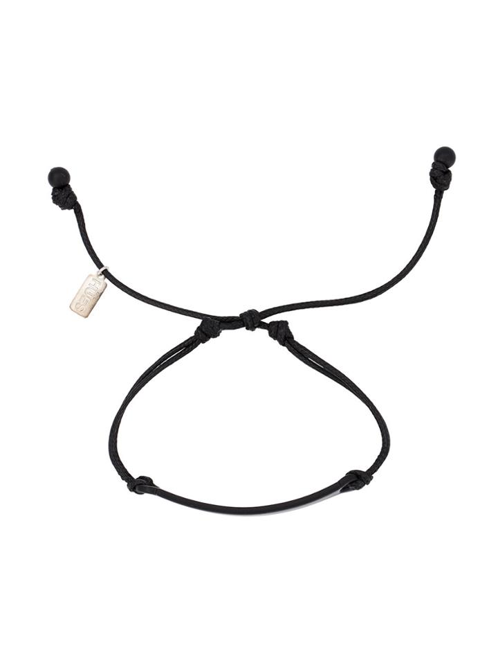 Hues Large Id Plate Bracelet - Black